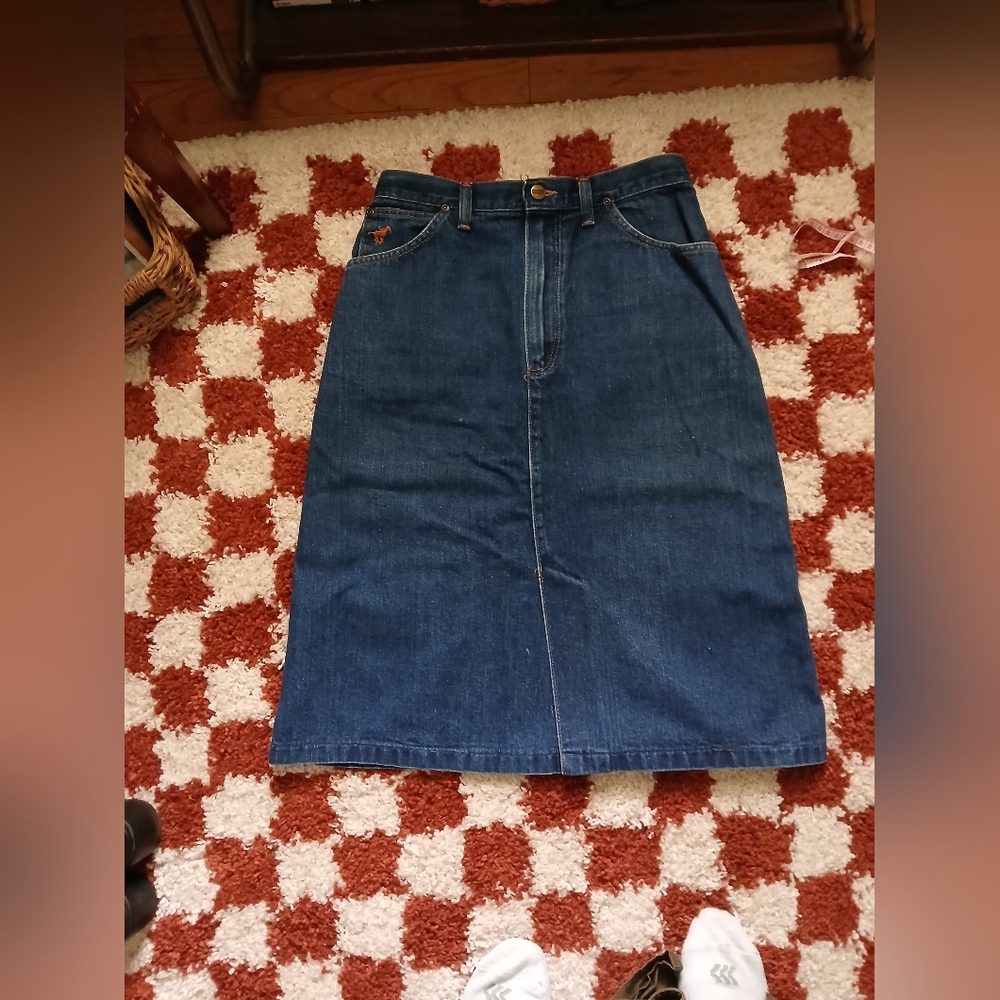 Vintage 80s Wrangler Denim Skirt